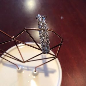 New York and company twisted silver earrings